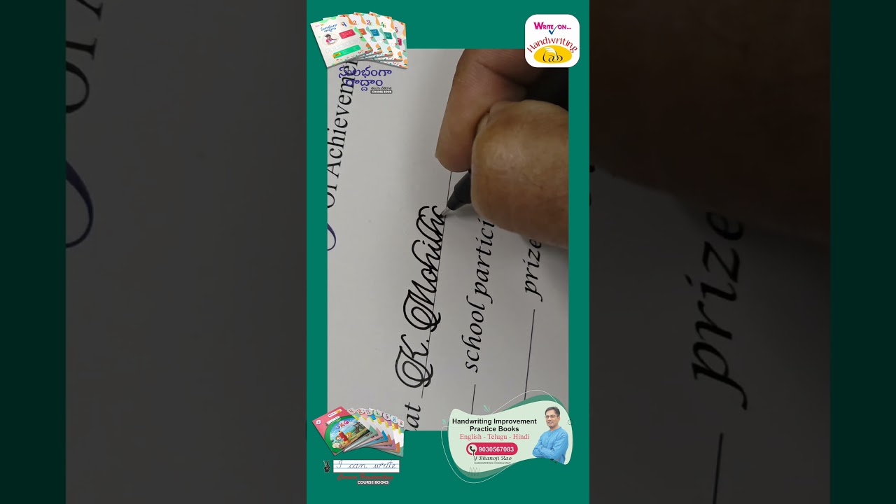 Writing Names in Simple Calligraphy ✨ Stylish Handwriting Practice