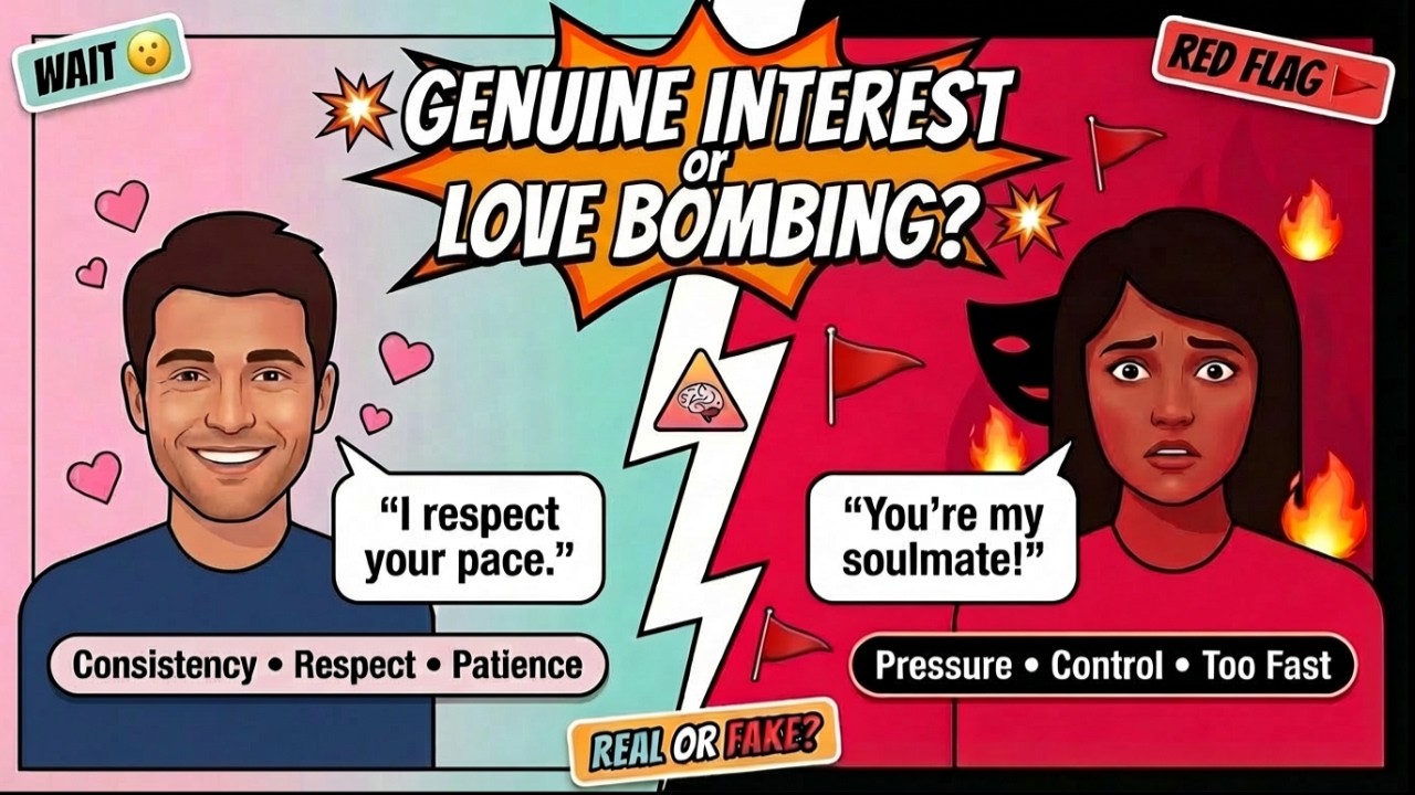 Genuine Interest vs Love Bombing (How to Recognize Red Flags & Real Intentions in Dating) 🚩🧑‍🤝‍🧑❤️