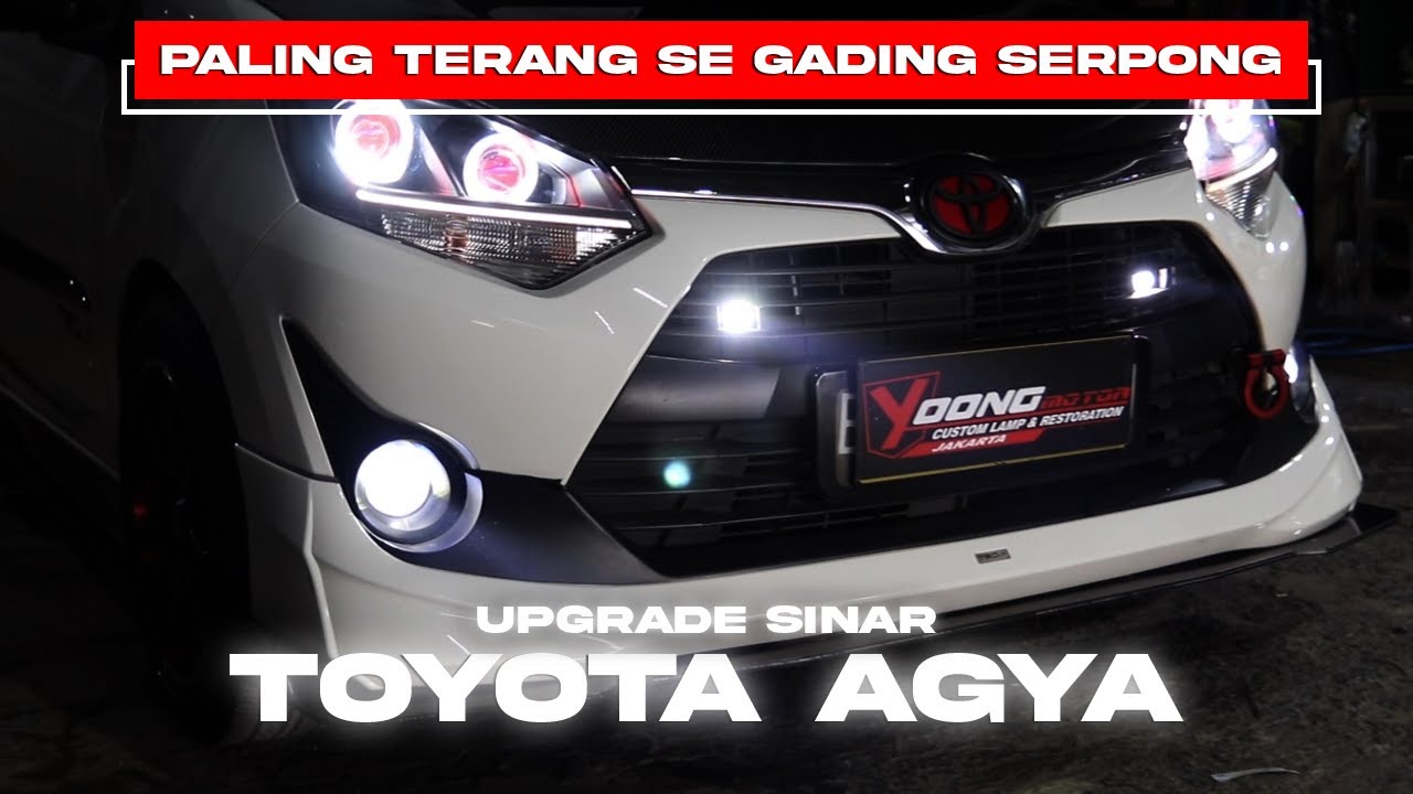 MODIFIKASI LAMPU AGYA TERANG PARAH❗️