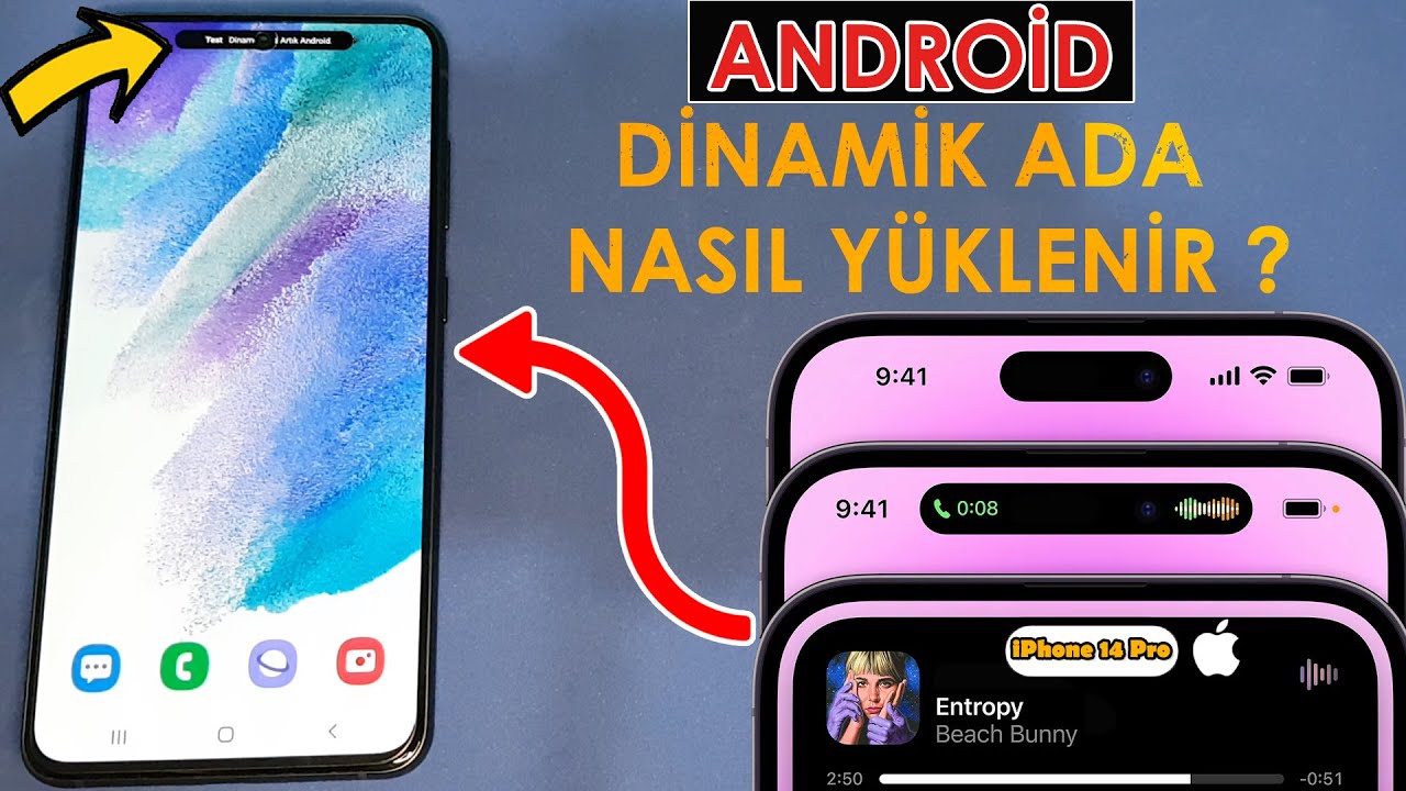 Android Telefonda Dinamik Ada &Ouml;zelliği Nasıl Y&uuml;klenir(T&uuml;m Bildirimler)? iPhone 14 Pro Dynamic Island