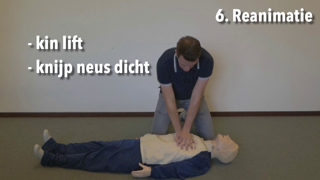 Voorbeeld reanimatieprotocol (BLS) met beknopte instructies