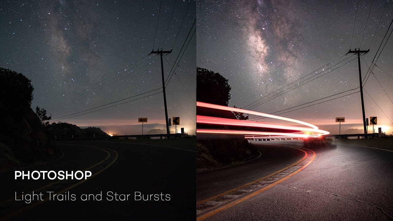 Adding Light Trails and Star Bursts to your Milky Way photos (Photoshop)
