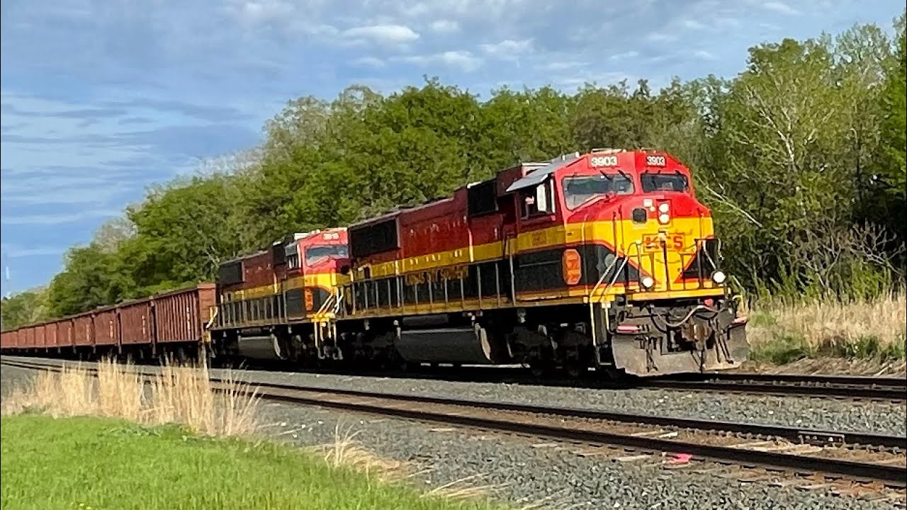 Ballast dumping on CPKC&rsquo;s Withrow Sub with KCS SD70MAC duo leading and working Spring 2024