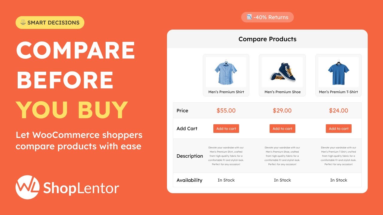 How to Add Product Comparison Option in WooCommerce (Step by Step) | ShopLentor