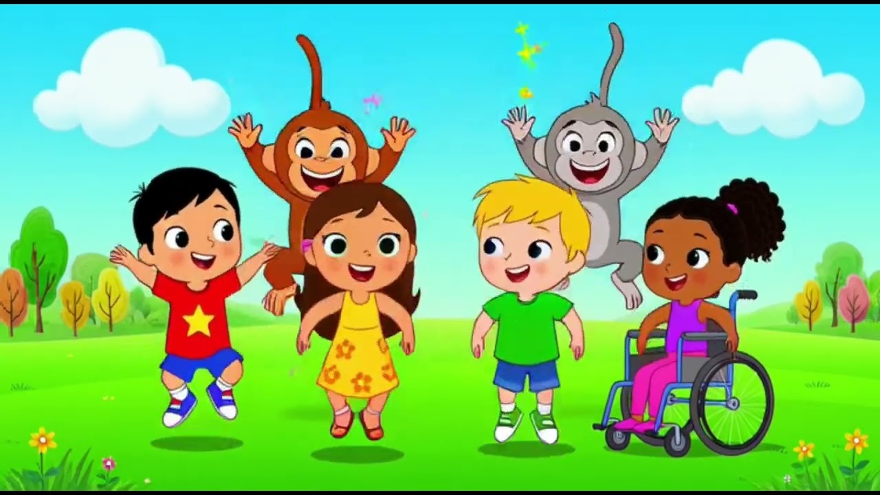 Monkey Jump Jump Jump | Inclusive Toddler Song | Speech & Learning Friendly