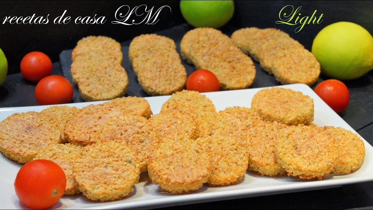 GALLETITAS O GALLETAS SALADAS DE QUINOA RECETA FÁCIL Y RÁPIDA