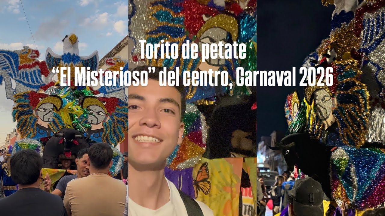 Torito de petate “El Misterioso del Centro” carnaval 2026 