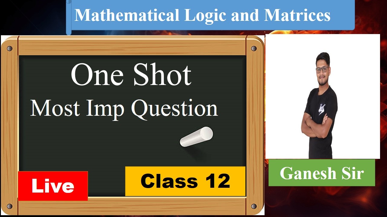 Mathematical Logic | One Shot | Most IMP | Questions | By Ganesh Sir |