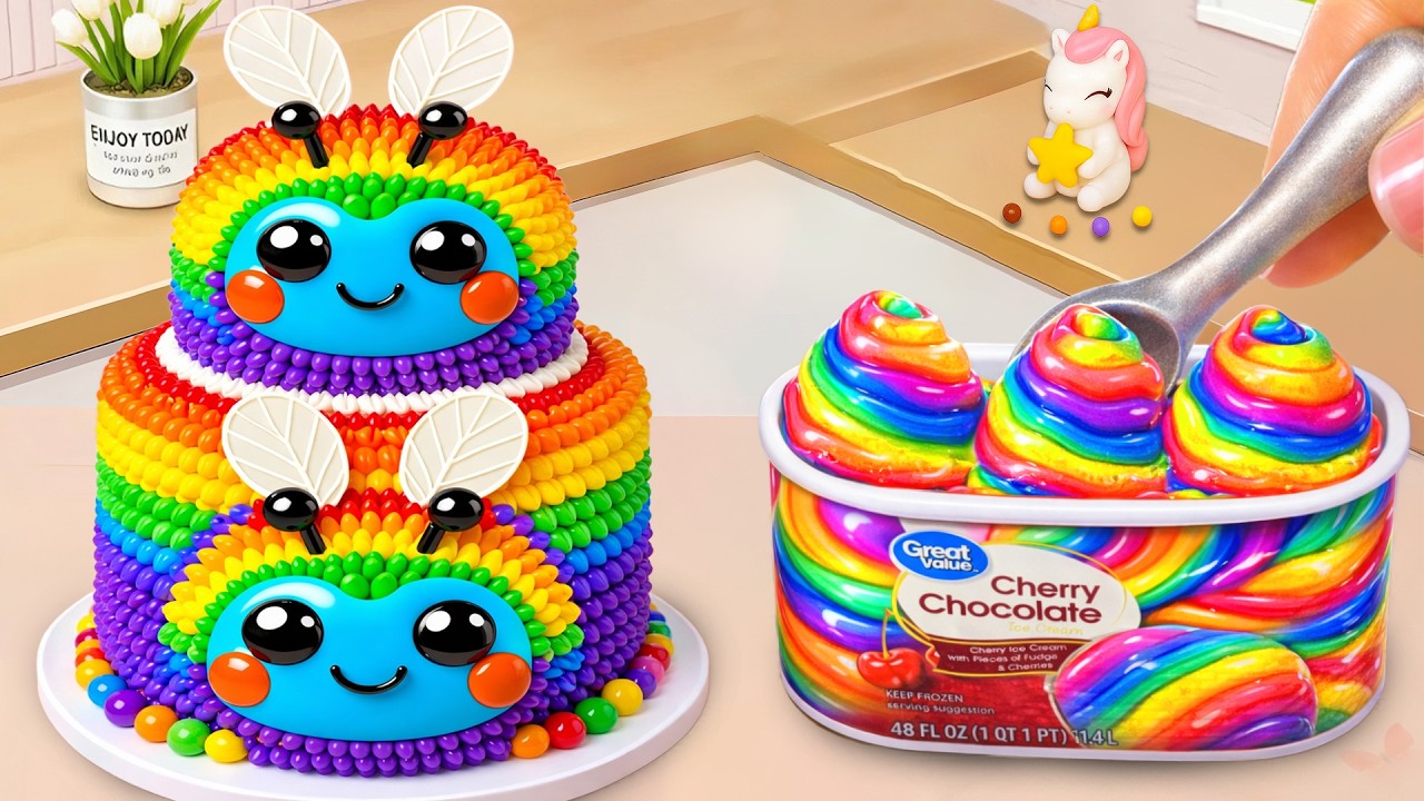 Easy Making Miniature Cake Decorating 🌈 Best Of Creative Rainbow Bee Cakes 🐝 How To Cake