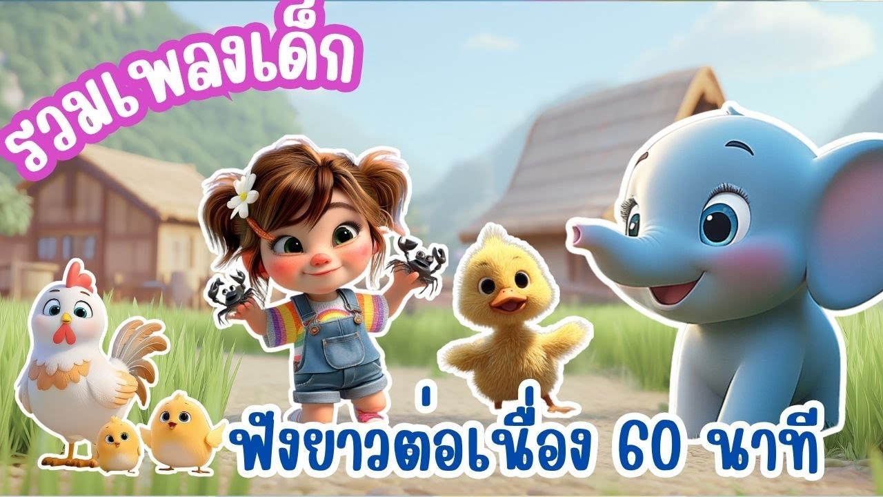 รวมเพลงเด็ก 1 ชั่วโมง | เพลงจับปูดำ ช้าง เป็ดอาบน้ำ ไก่กุ๊กกุ๊กไก่ ฟังยาวๆ | หนูมาลี Melody