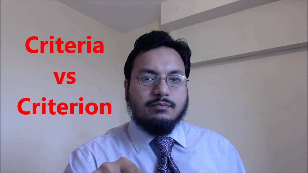 Difference between Criteria and Criterion  Learn English Grammar with SYED