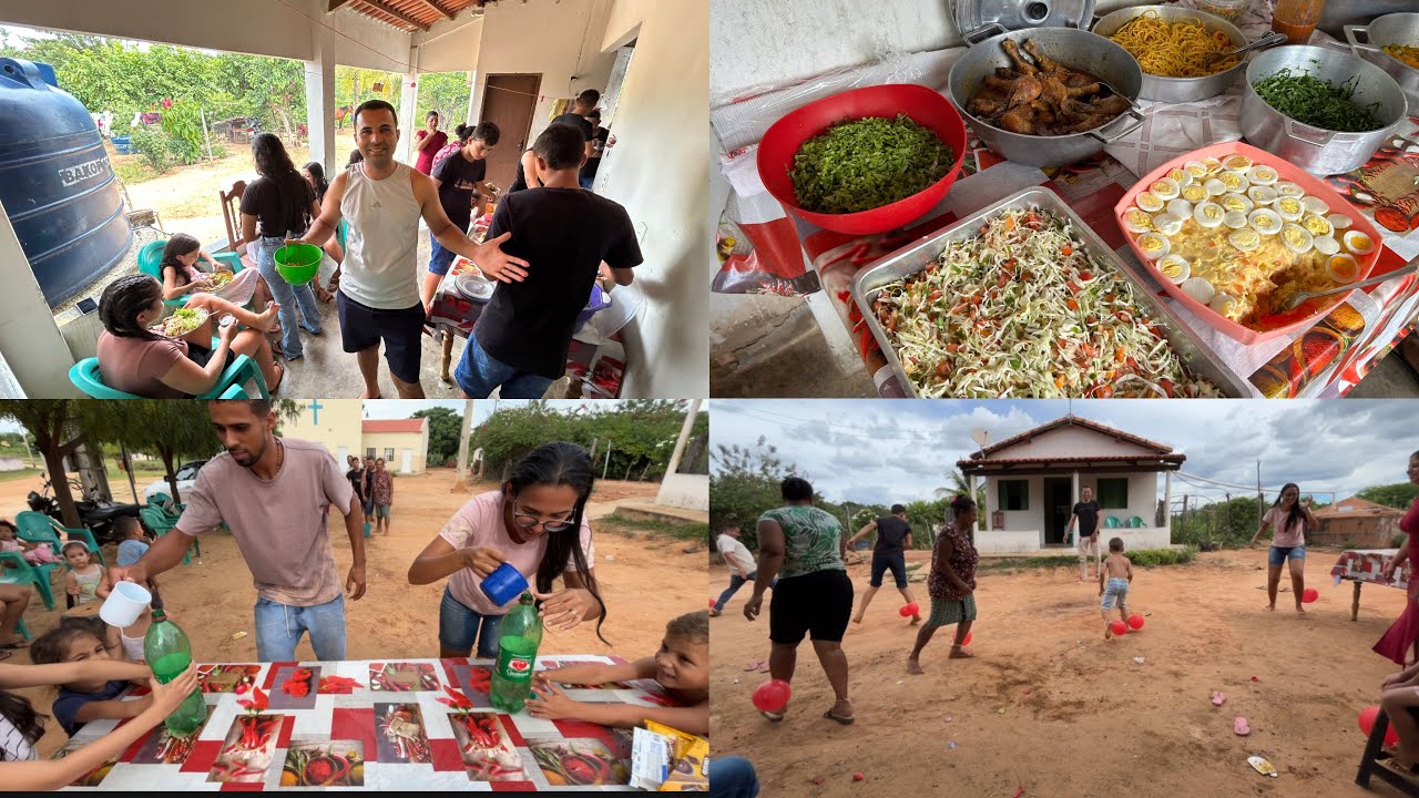 FAMÍLIA TODA REUNIDA/PREPARAMOS MUITAS DELÍCIAS PRO ALMOÇO/ FIZEMOS BRINCADEIRAS MUITA DIVERSÃO 