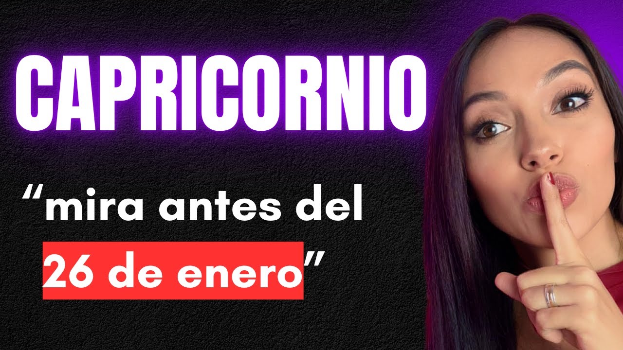 ¡CAPRICORNIO! ¡Tenías razón! Esta semana te dan la victoria total