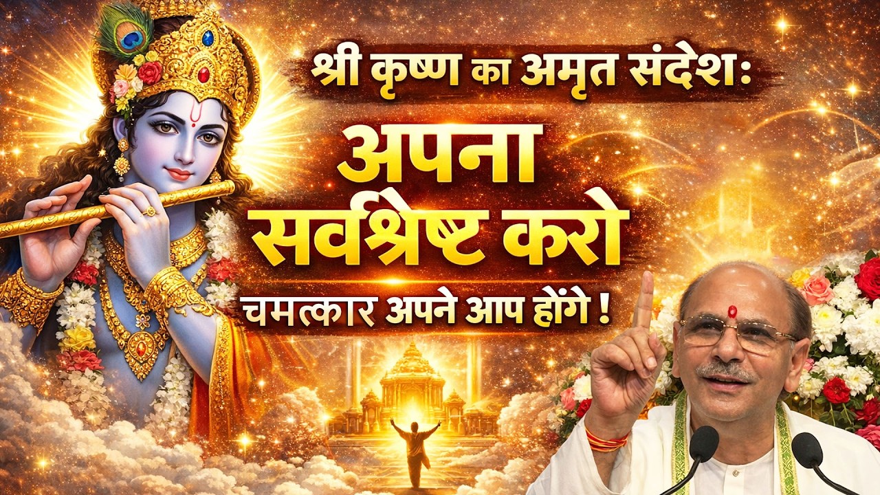 श्री कृष्ण का अमृत संदेश: अपना सर्वश्रेष्ठ करो, चमत्कार अपने आप होंगे #sudhanshujimaharaj #shivdham