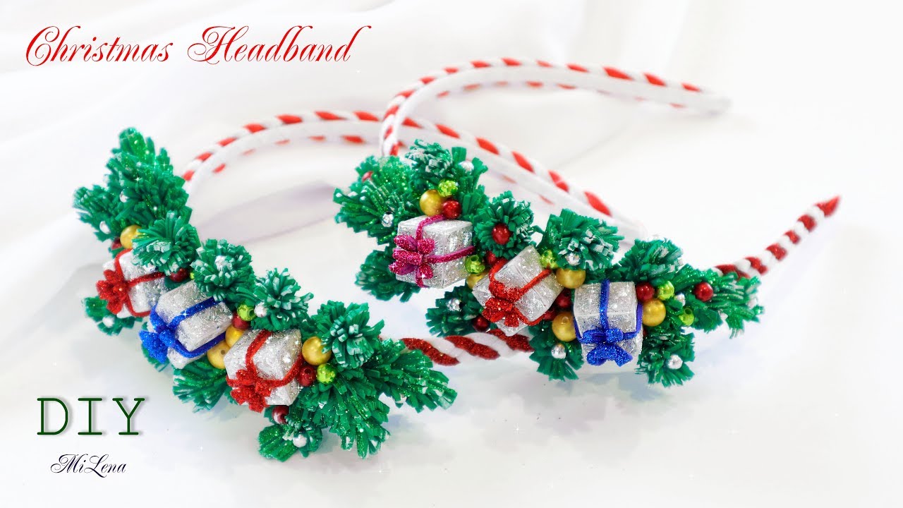 НОВОГОДНИЙ ОБОДОК, МК / DIY CHRISTMAS HEADBAND