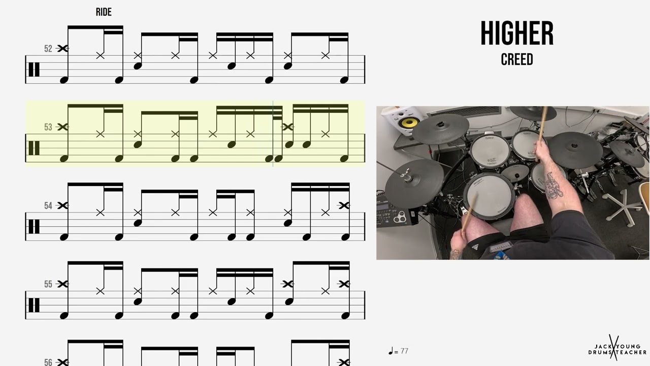 🥁 Higher - Creed - (DRUMS ONLY)