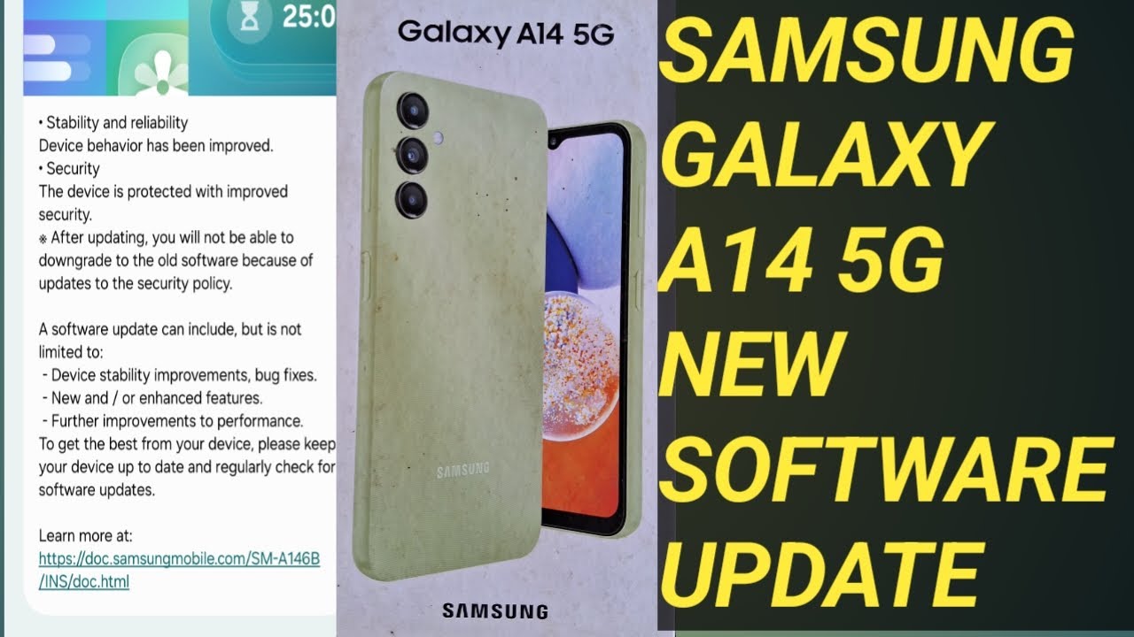 Samsung galaxy A14 5g new software update December 2025 ✨🔥