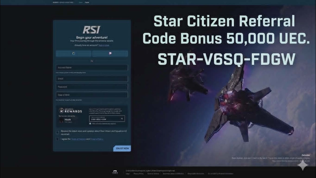 Star Citizen Referral Code Bonus - 50,000 UEC