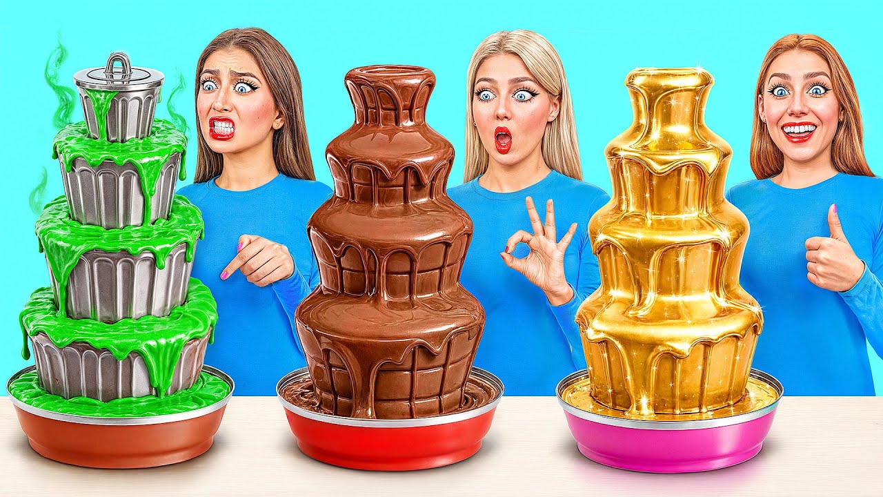 Rich Girl vs Poor Girl Chocolate Fondue Challenge | Fantastic Food Hacks by Choco DO