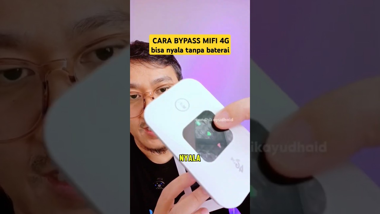 Tutorial nyala tanpa baterai di mifi 4G / modem wifi hotspot portable.