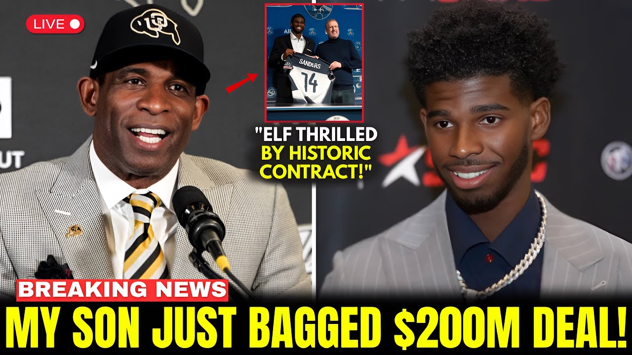 BREAKING: Deion Sanders CELEBRATES As Shedeur Sanders SECURES Europe Football League Contract!