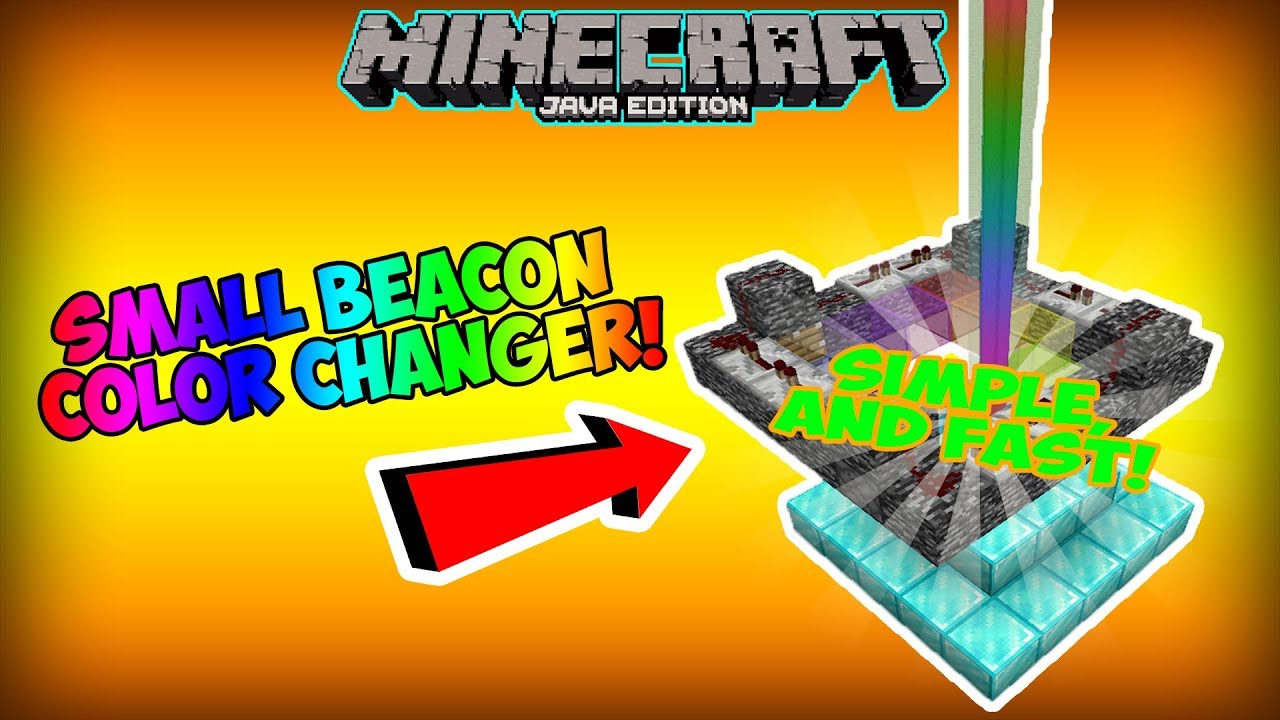 Minecraft Redstone Tutorial - Beacon Color Changer!