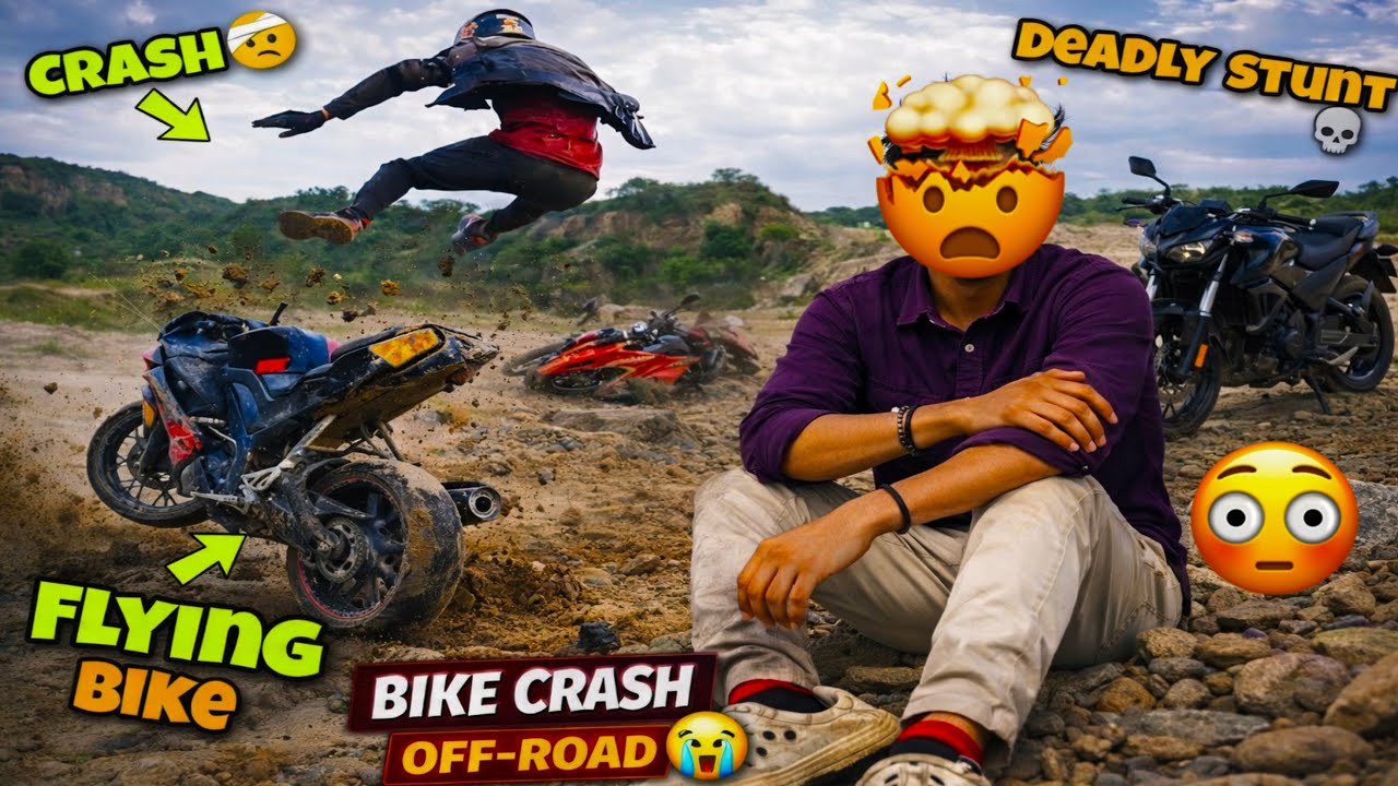 Bike Paani Mein Doob Gayi 😱 | Offroad Gone Wrong | Full Crash Scene #hyperride #bikevlog #offroad 