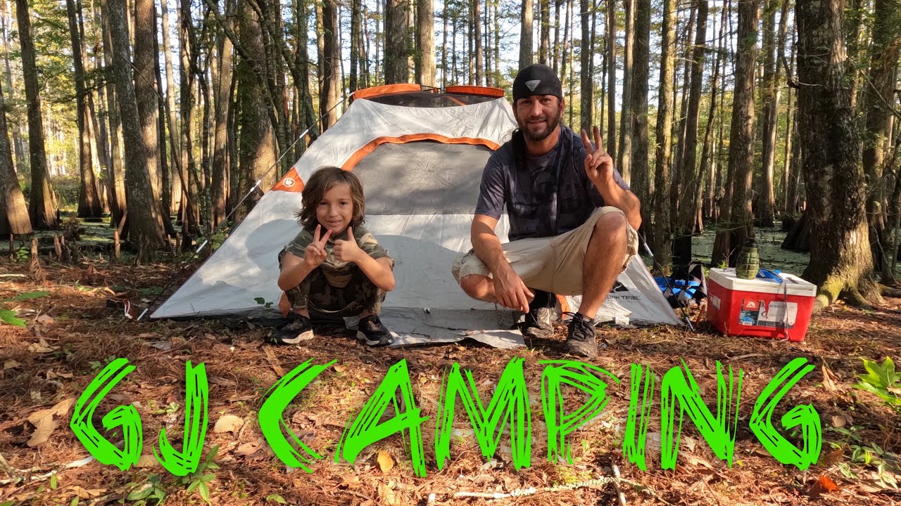 Kayak camping south Louisiana.Lil G makes his first kayak camping trip!!!!