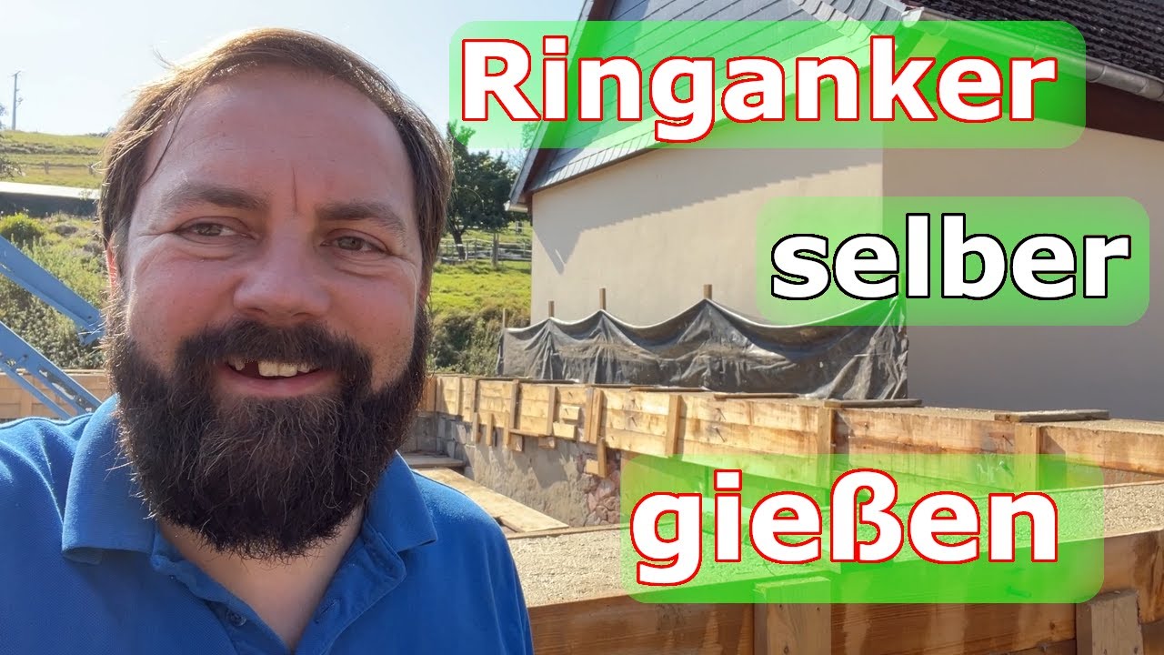 Große Scheune selbst gebaut: Ringanker und DDR-Hohlblocksteine & selbst gemischtem Beton!