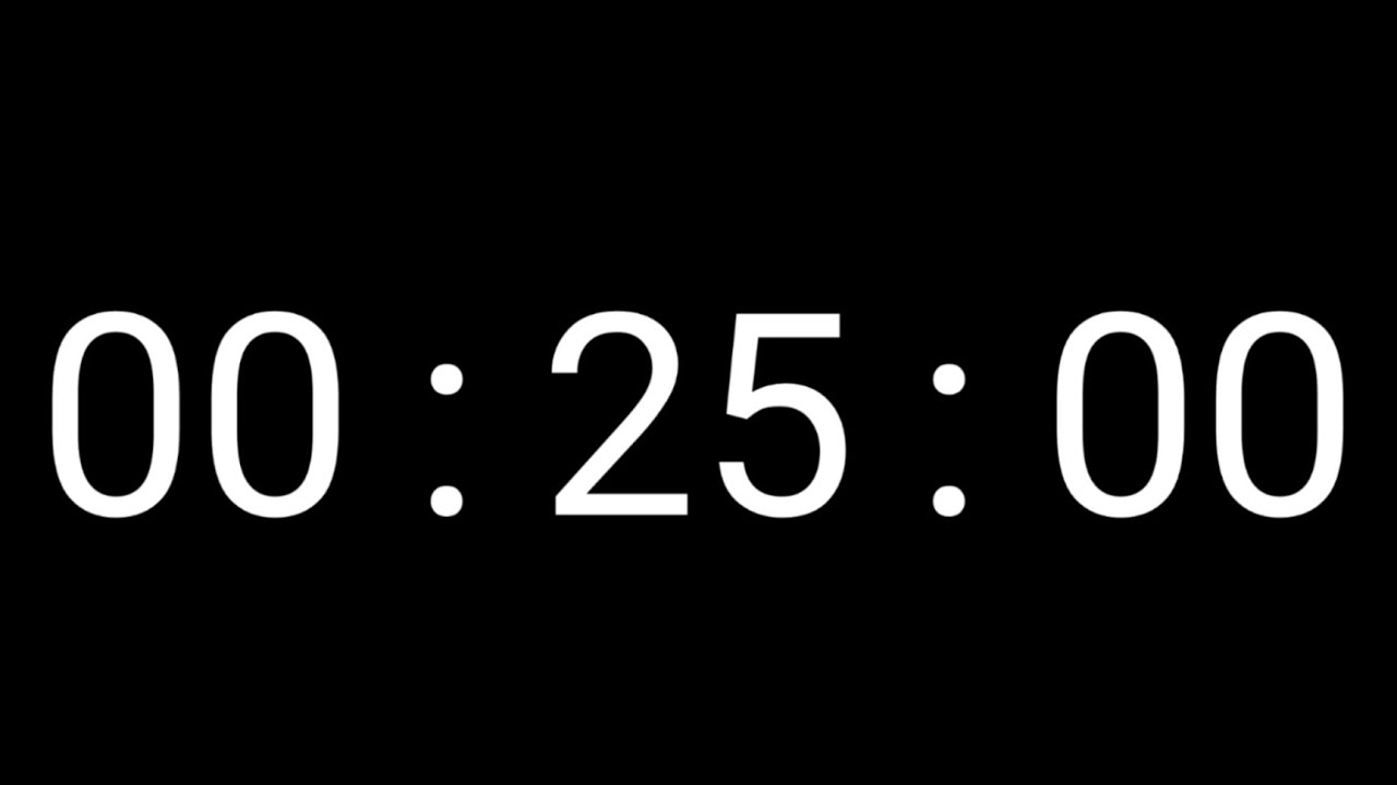 25 Minute Countdown Timer For Study 
