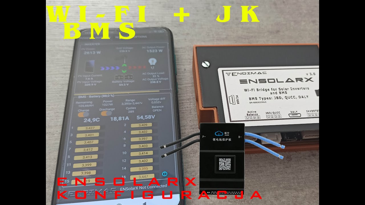 ENSolarX Wi-Fi Most. + JK BMS + konfiguracja polaczenia