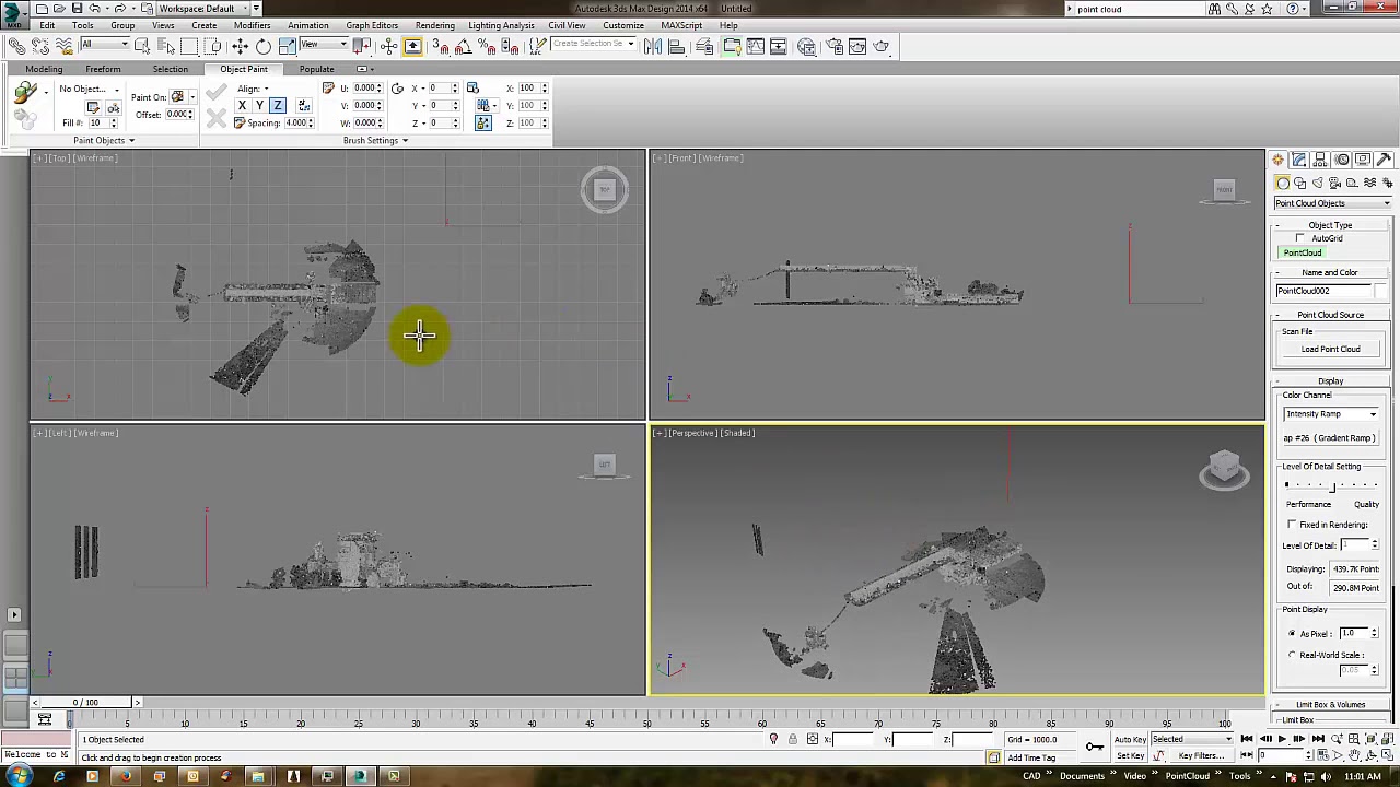 Using Pointclouds in 3D Studio Max
