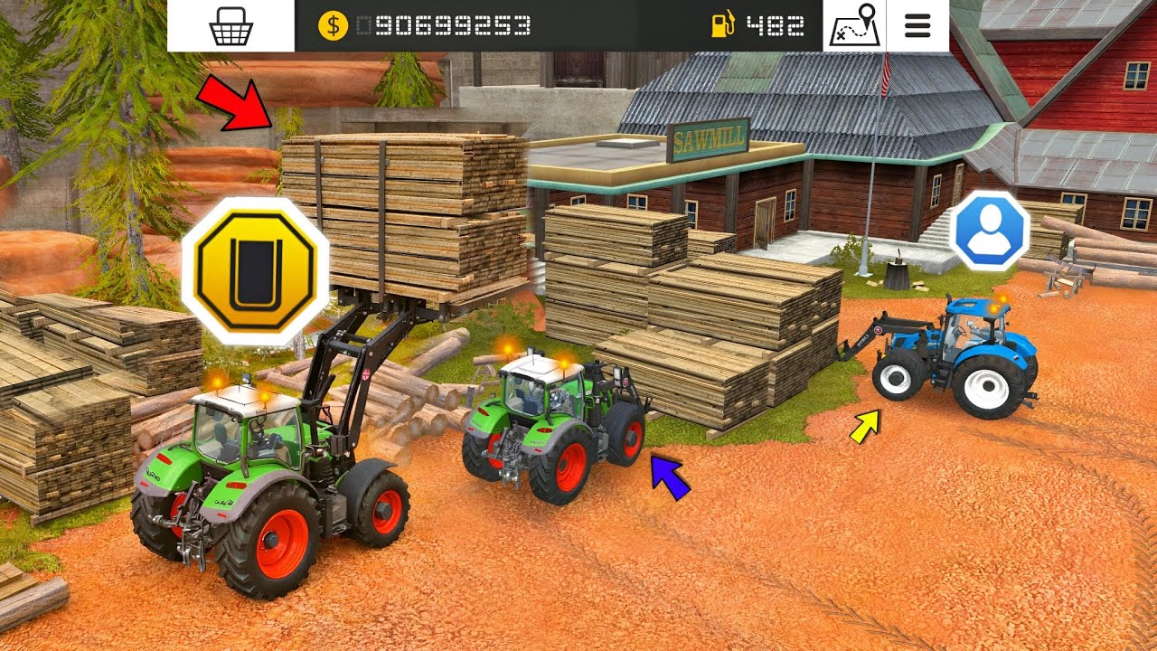 Forestry : Fs 18 How To Cut Trees With Multiplayer ! Fs18 Selling Unlimited Wood | Timelapse #fs18 
