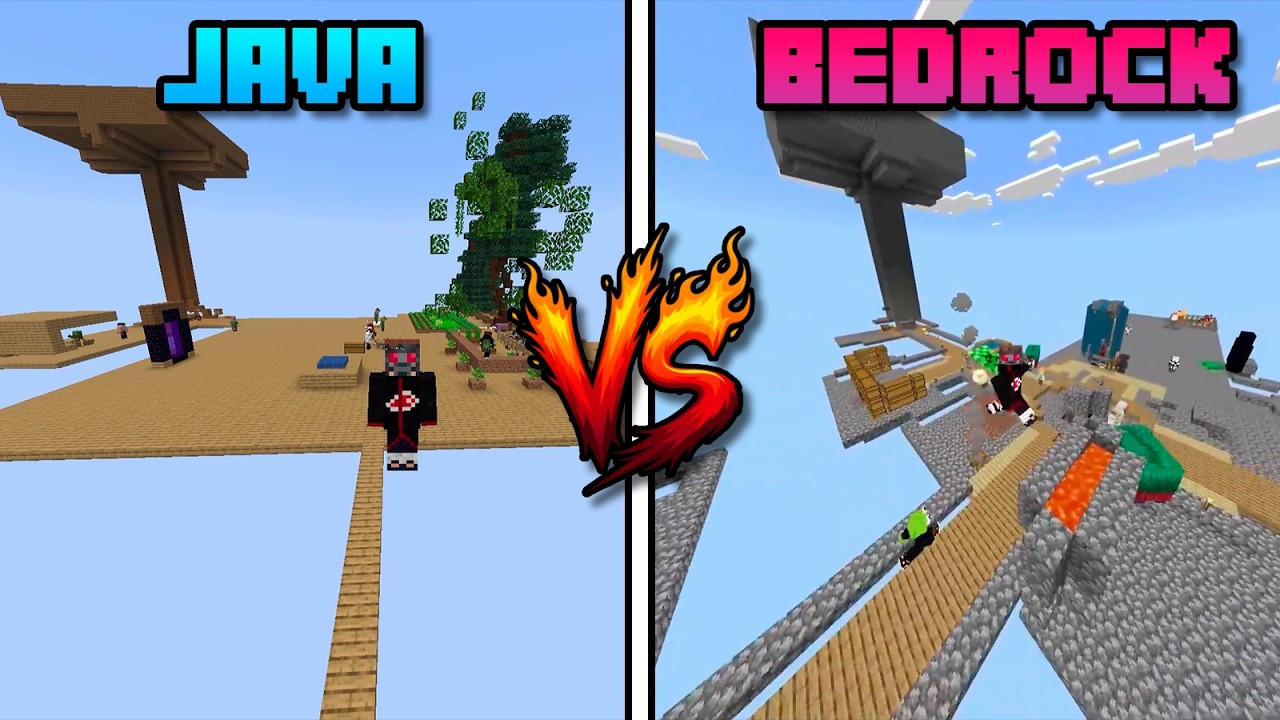 ¡JAVA VS BEDROCK EN ONEBLOCK!
