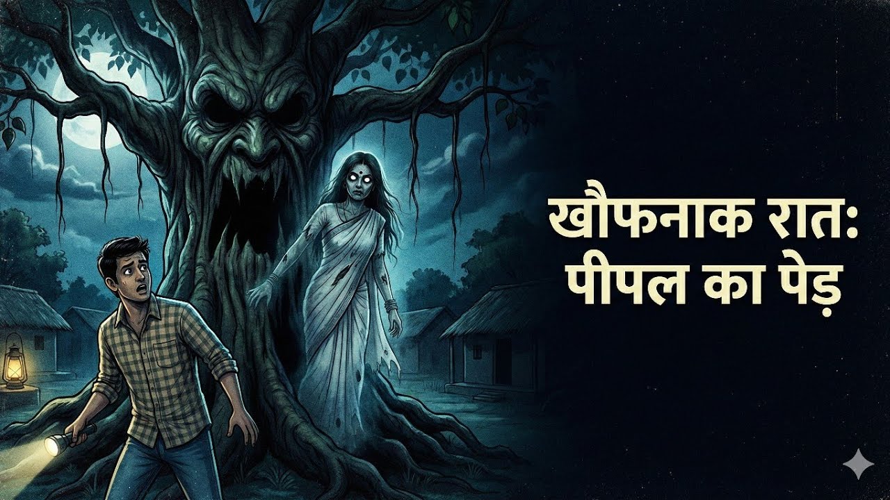पीपल के पेड़ में आँखें चमक रही थीं… 😨 | गाँव की डरावनी Horror Story Hindi part 2