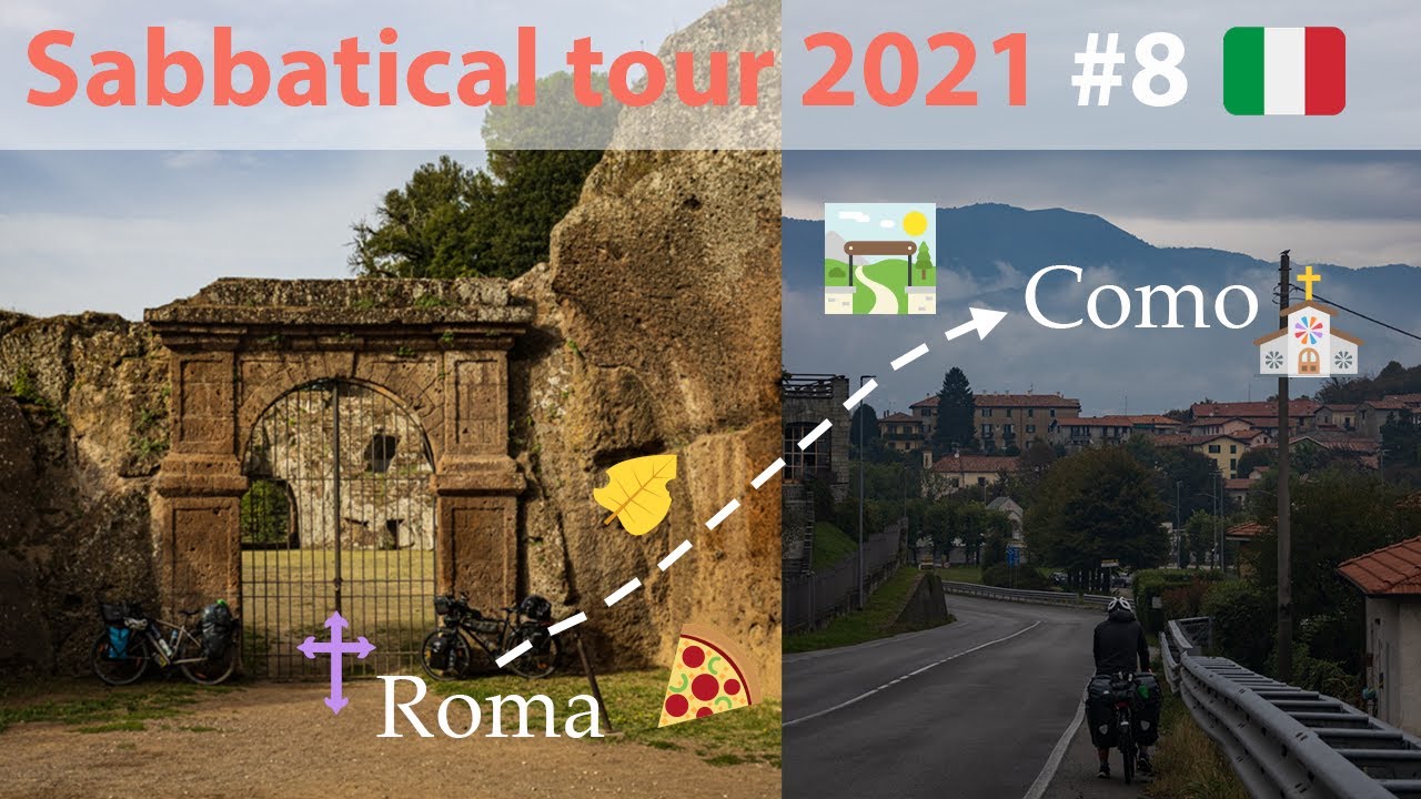 Cycling the Eurovelo 5 in Italy from Rome via Tuscany to Como