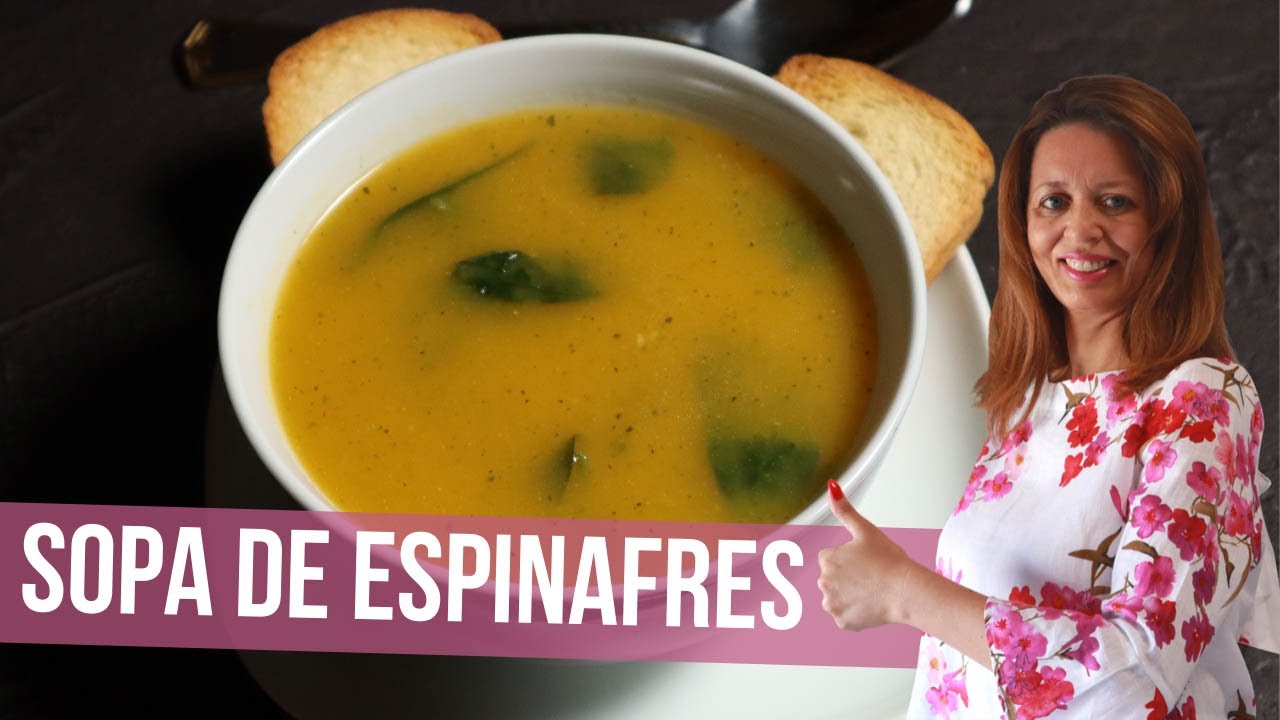 Sopa de Espinafres receita Portuguesa - A Cozinha da Vê