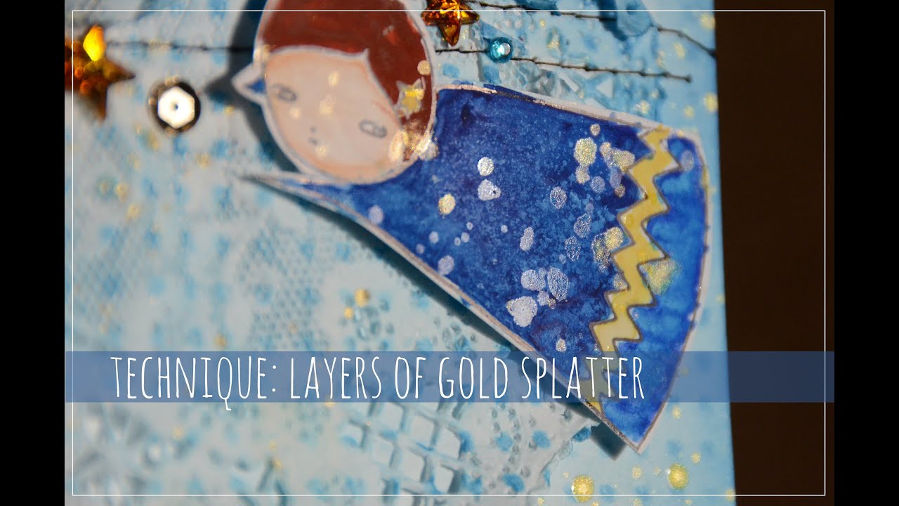 technique: Layers of gold splatter with Heidi Swapp mist