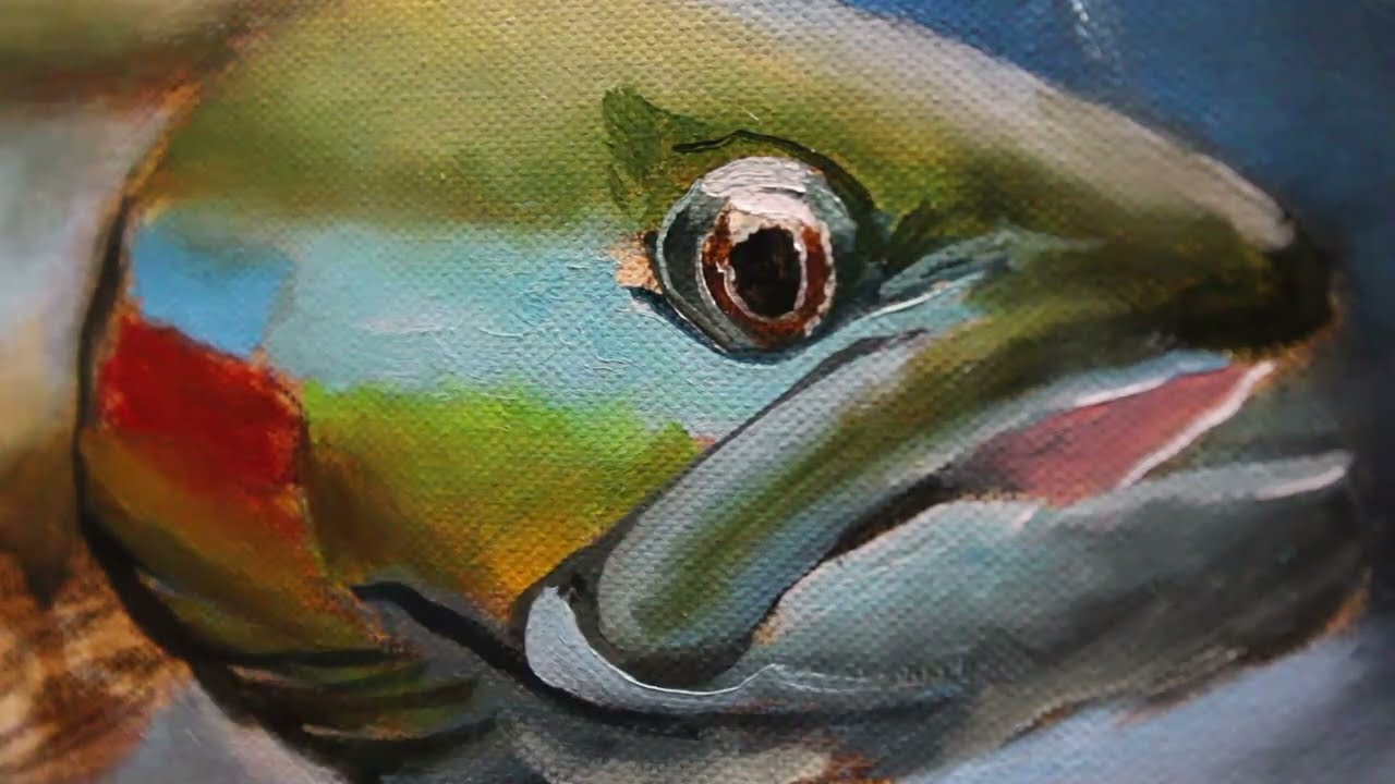 Trout Painting Time-Lapse | Oil on Canvas