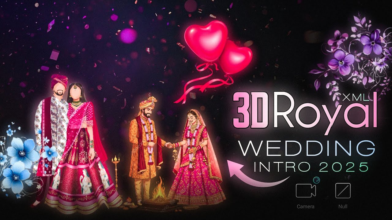 3D Royal Wedding Invitation | Alight Motion | Trending Wedding Intro 2025 