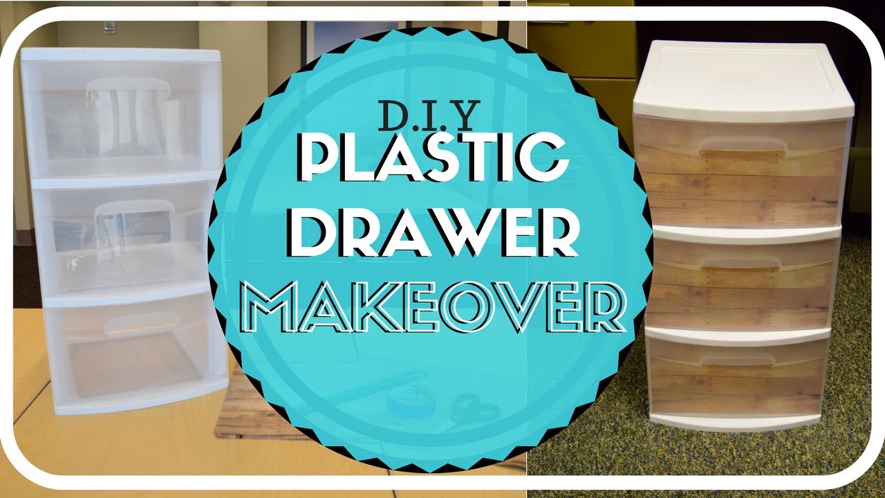 D I Y College Decor- Campus Crafts #4 Covered Plastic Drawers