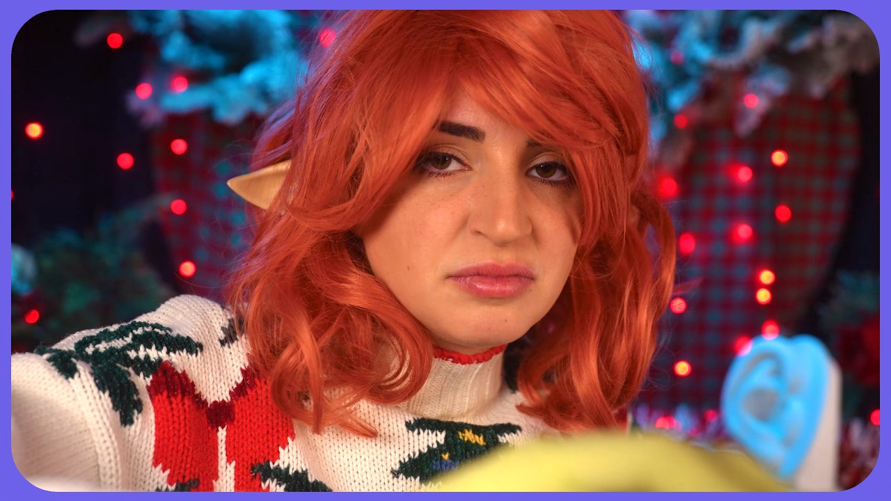 3 Minute ASMR | Mistletoe pierces your ears (it pains her deeply)