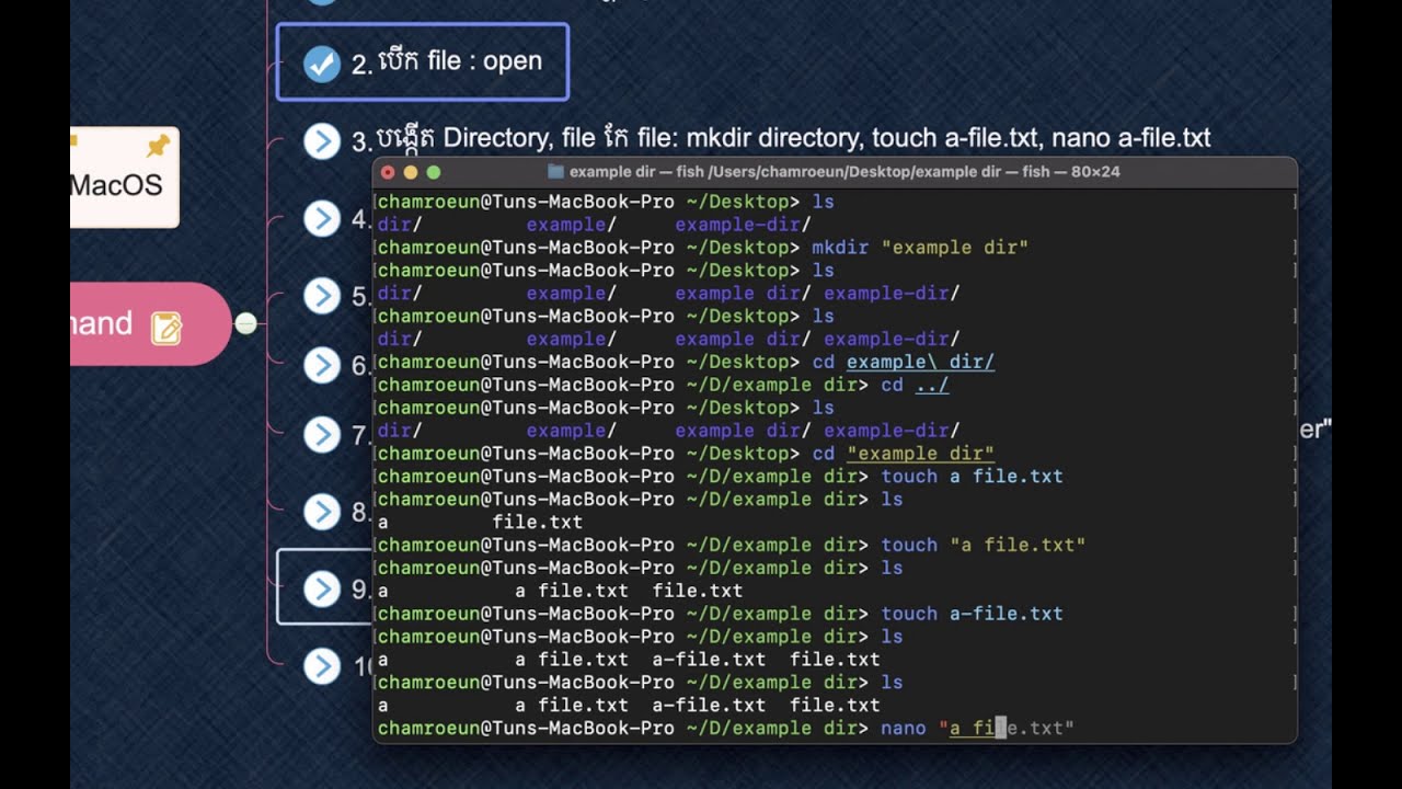 Basic UNIX commands (Linux , MacOS) [Speak Khmer]