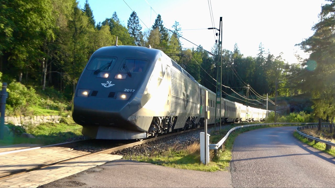 Omledningar av tåg i Mölnlycke - under skymningen