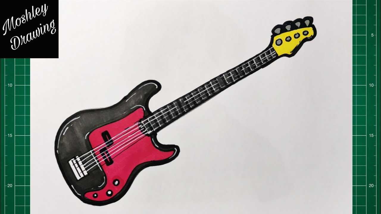 How to Draw a Bass Guitar