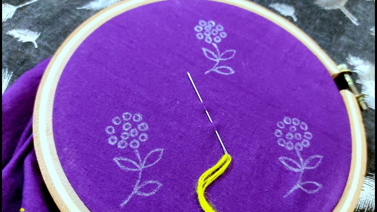 All over hand embroidery for girls dress/kameez/kurti,সহজ অল অভার জামার হাতের কাজের সেলাই ডিজাইন
