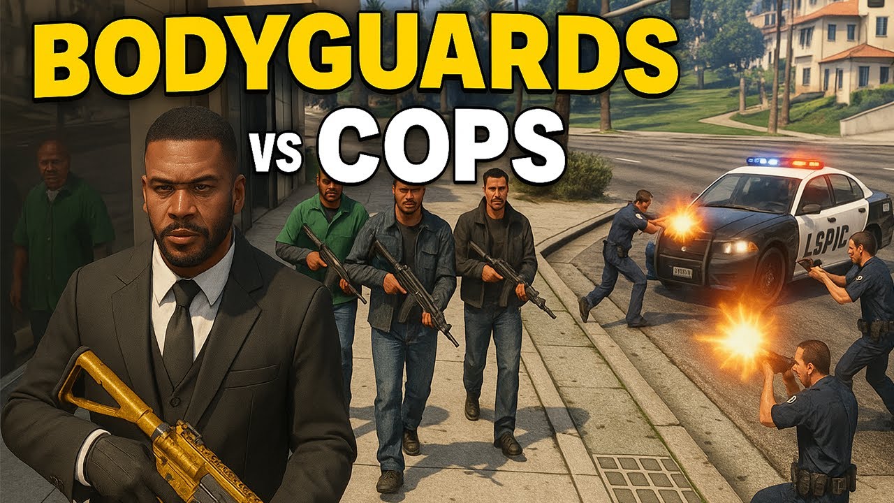 INSANE GTA 5 Bodyguards vs COPS Battle! | Epic Police Fight in Enhanced Edition