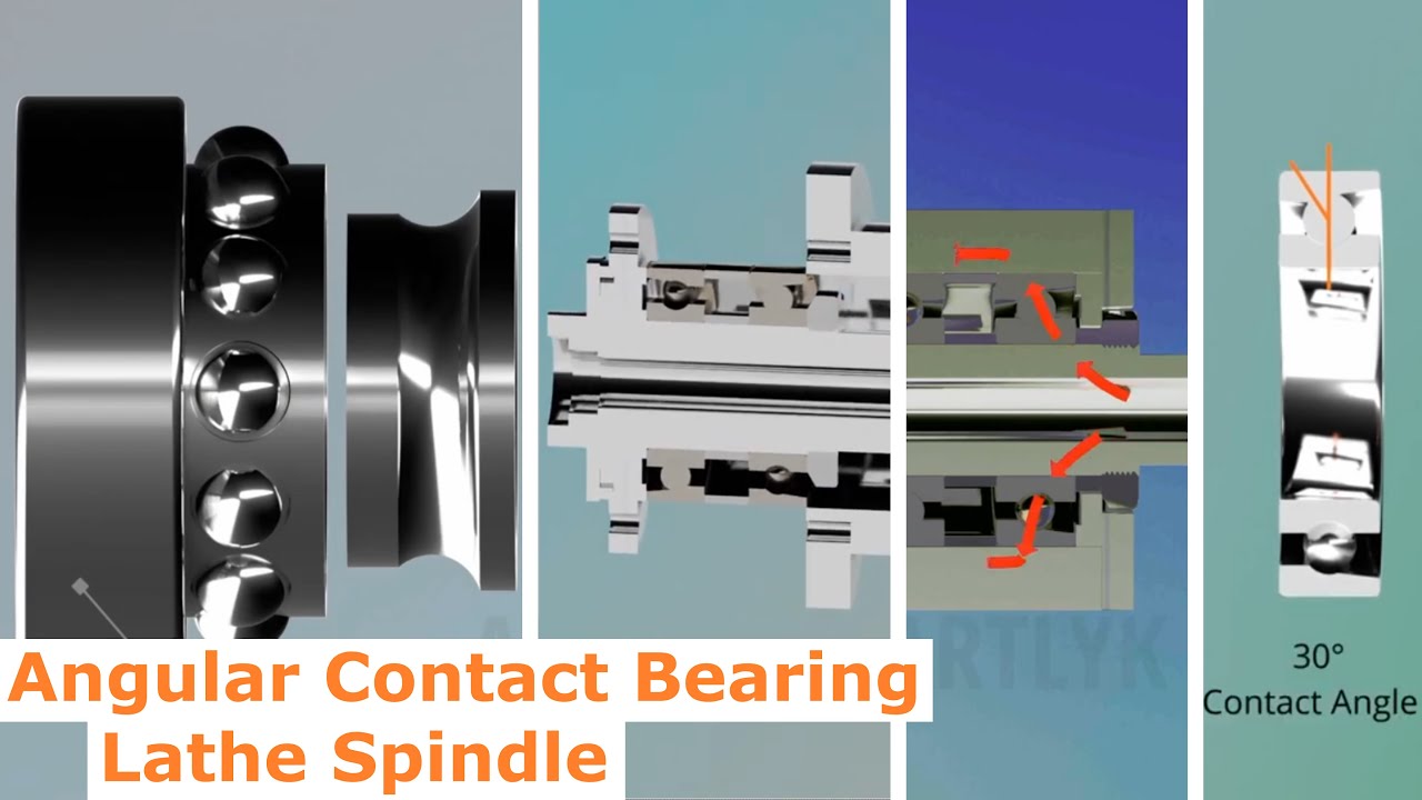 Lathe spindle Assembly | angular contact bearing | assembly procedure