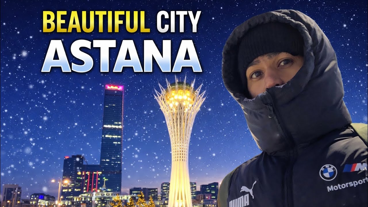 Beautiful City Astana 🇰🇿 | Snowy Night Beauty of Kazakhstan | Solo Travel
