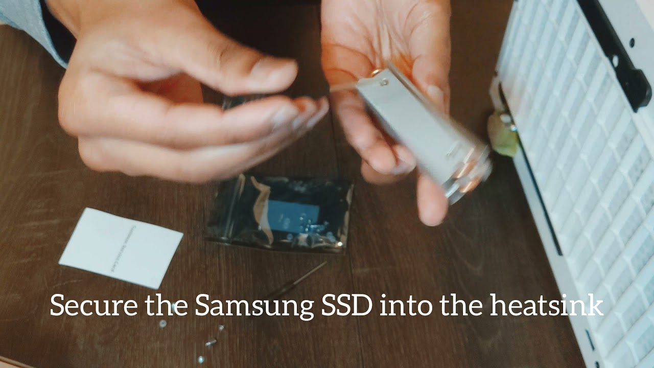 Samsung M.2 SSD 980 Pro 1 TB + Sabrent Heatsink install